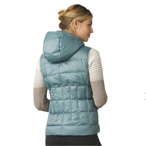 Prana goose down imogen puffer vest in bayou blue - Picture 3 of 14